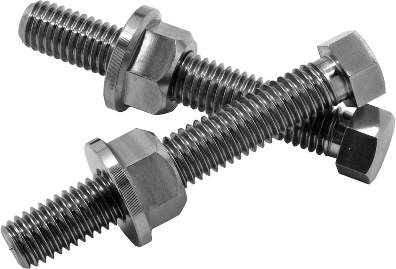 Works 66-70635 70-635 TI AXLE ADJUSTER BOLTS KTM/HUS 10X50MM/10MM / 10MM/13MM NUTS