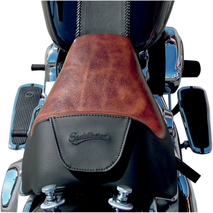 SADDLEMEN 0802-0750 806-15-0041B Renegade™ Lariat Leather Solo Seat - FLSTN/C