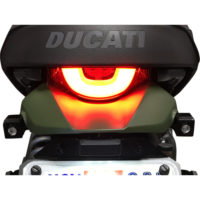 JOKER MACHINE 2020-1422 05-206-AB Single Rat Eye LED Turn Signals - Side-mount LED Turn Signals - Black/Amber