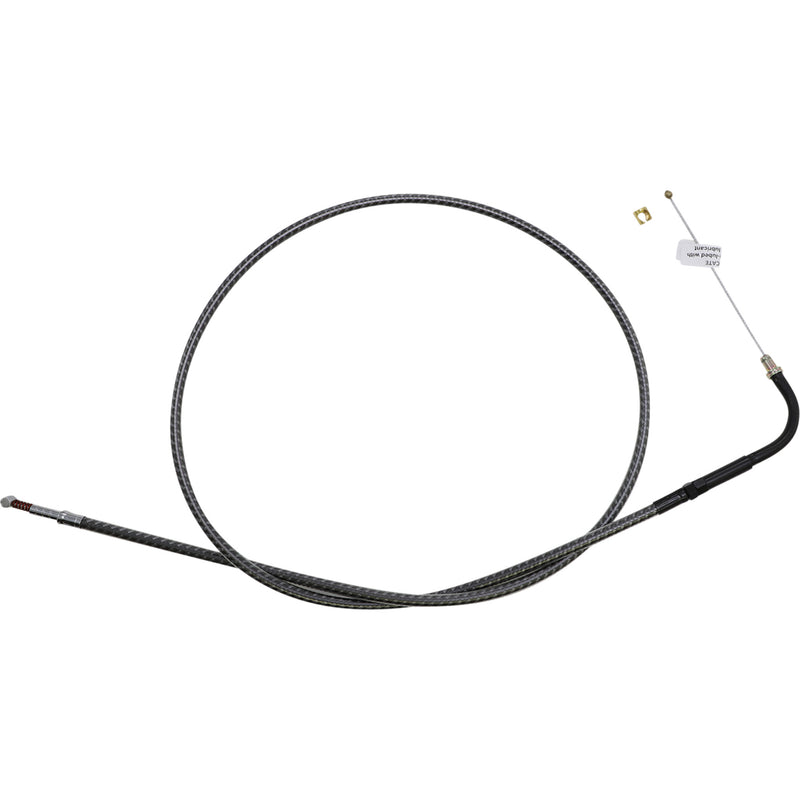 Magnum Shielding Karbonfibr Braided Throttle Idle Cable 40-1/2" - 742510 For Harley Motorcycles 1984-2017