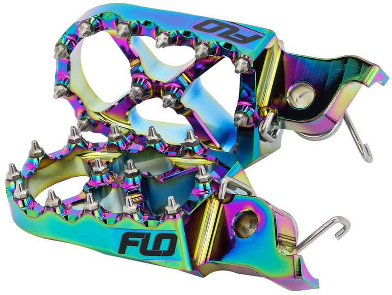 Flo Motorsports PRO Series Foot Pegs JET Fuel - FPEG-797JET Kawasaki Dirt Bikes 2000-2026