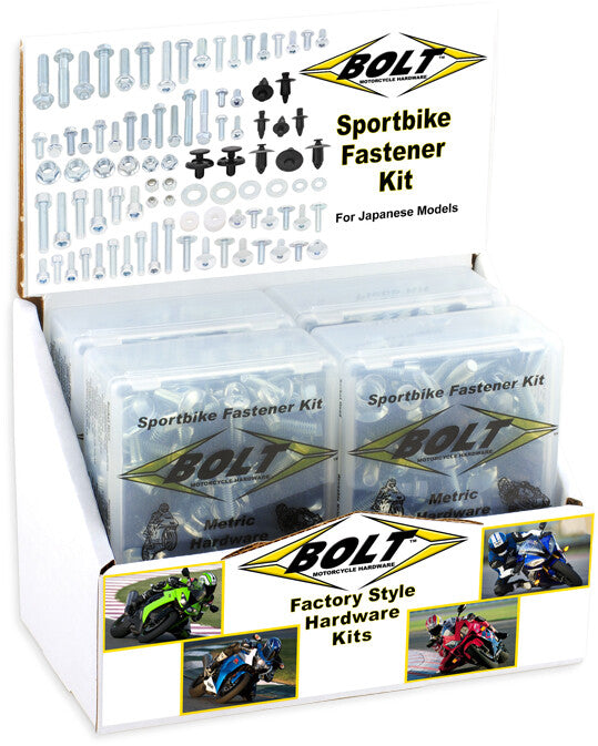 Bolt 020-00111D 2007-6SB SPORTBIKE TRACK PACK 6/PK DISPLAY