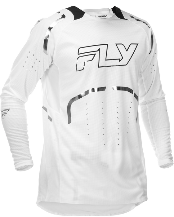 Fly Racing 379-125M 379-125M EVOLUTION DST LE FLASH JERSEY WHITE/SILVER MD