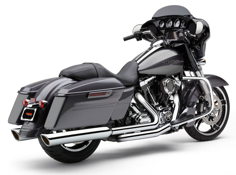 Cobra 909-Twins 4" Slip-ONS Chrome FLH FLT - 6106 For Harley Touring 1995-2016