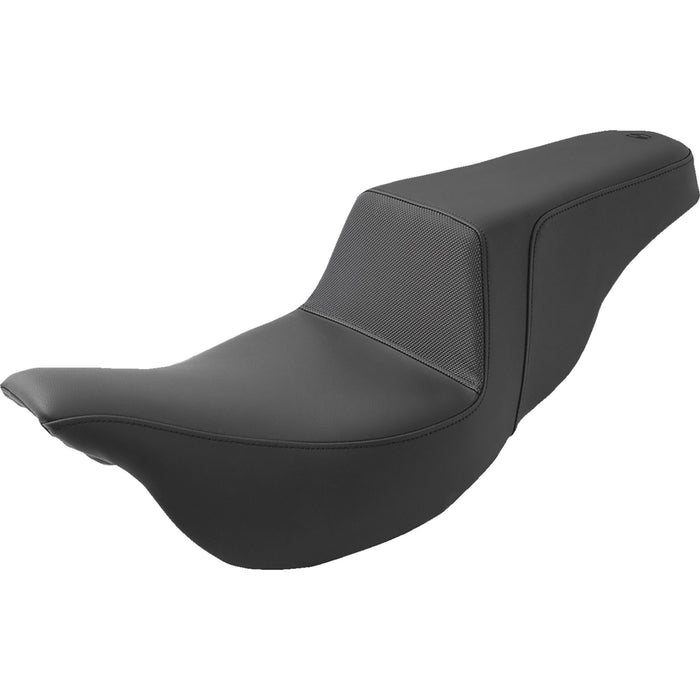 SADDLEMEN 0801-1052 808-07B-174 Step-Up Seat — Gripper - Black - FL '08-'23