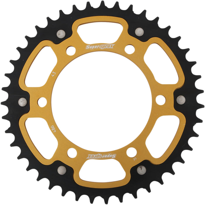 SUPERSPROX 1210-2010 RST-486-43-GLD Stealth Rear Sprocket 43 tooth - gold - kawasaki/yamaha/suzuki