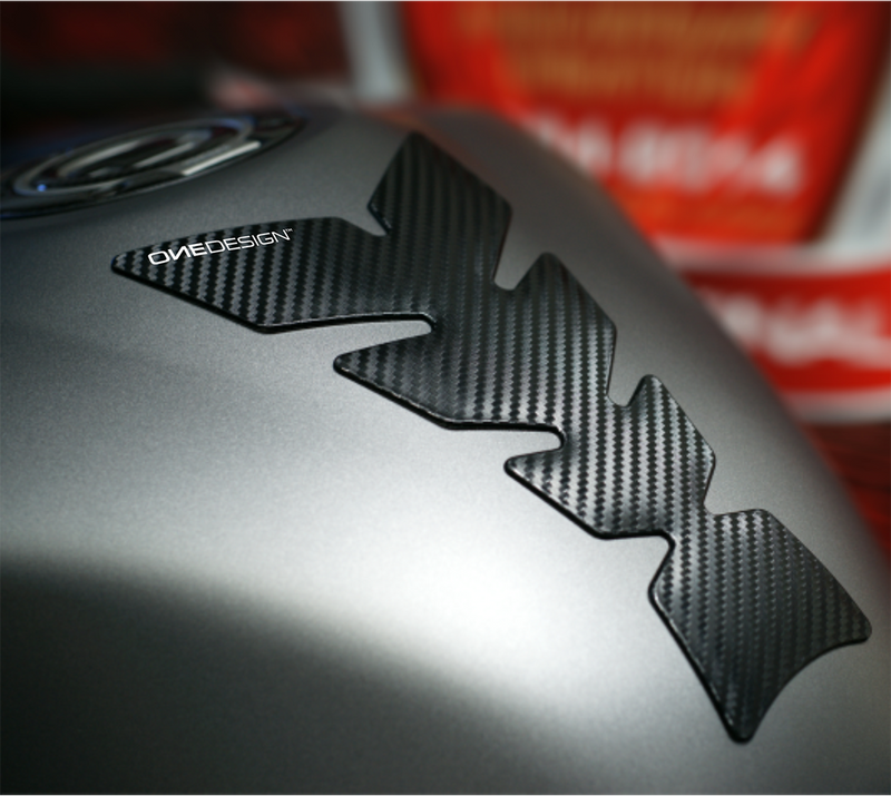 One Emblems Tankpad Soft Touch Matte Carbon Look - CGAN101P For Ducati Motorcycles 1993-2018 | Kawasaki Motorcycles 1984-2018