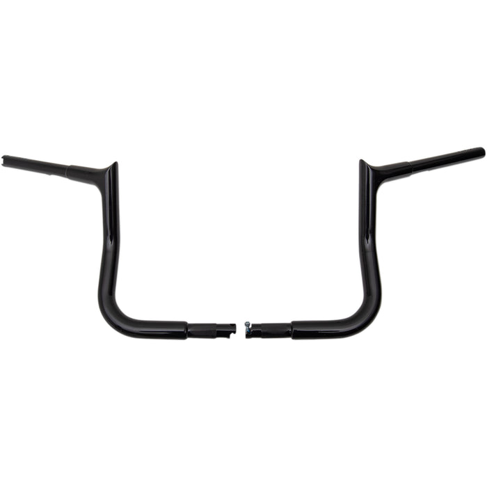 FAT BAGGERS INC. 0601-4747 905010-B 1-1/4" EZ Install Pointed Top Handlebar - 10" - Black