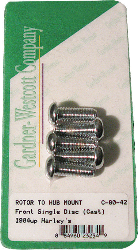 Gardner-westcott 830-1058 C-80-42 FRONT BRAKE ROTOR ALLEN BOLTS 84-13 ALL CAST WHEELS