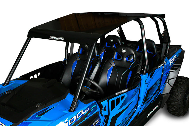 Pro Armor Stock Aluminum Roof 4/Seat Black - P144090BL Polaris RZR 2014-2020