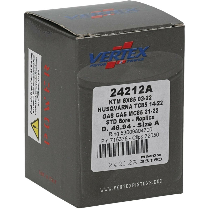 Vertex Piston Kit Cast 46.94/Standard - 24212A For Husqvarna 17/14 2014-2024 | KTM 85 (17/14) 2003-2023