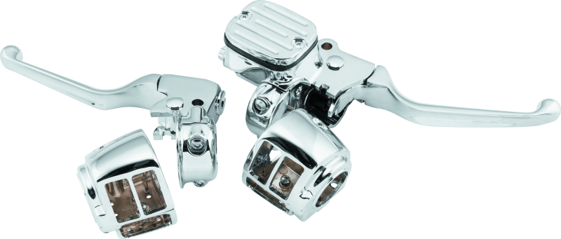 Bikers Choice 488730 96-06 Big Twin 96-03XL With 9/16 Bore Master Cylinder Chrome Handlebar Control Kit - Photo - Primary