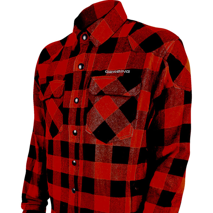 GERBING HEATED CLOTHING 7 V Battery Flannel Shirt Red/Black