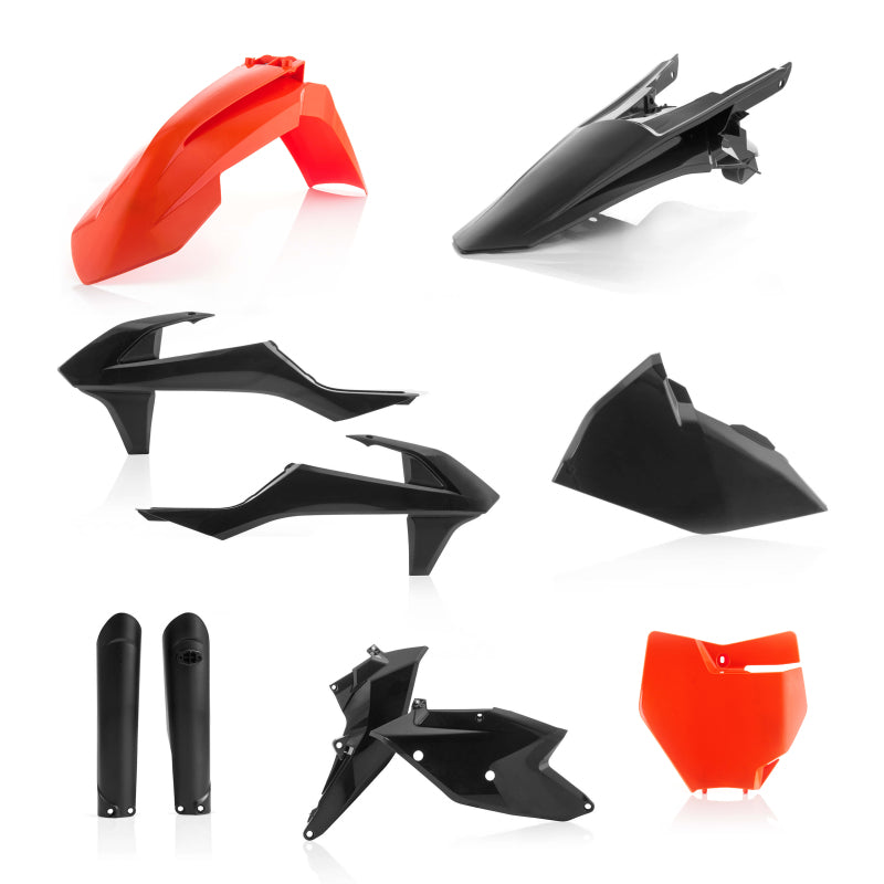 Acerbis 2421065225 16-18 KTM 125-450 SX/ Sx-f/ Xc-f/ SX/ XC Full Plastic Kit - Orange/black - Photo - Primary