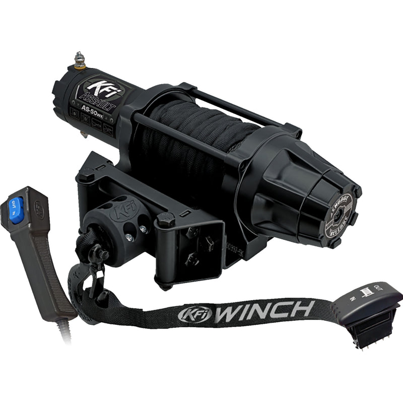KFI PRODUCTS 4505-0934 AS-50WX Assault Winch as-50wx  - 5000 lb - synthetic cable - wide
