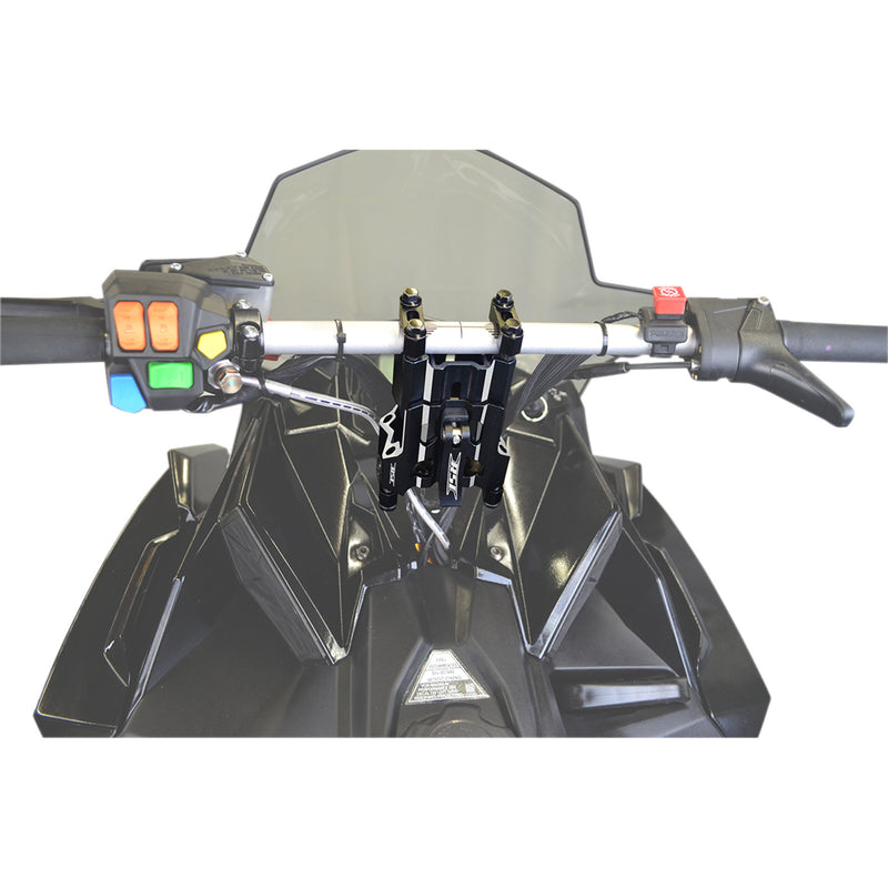 RACE SHOP INC. 0602-1040 RA-46 Adjustable Flex Handlebar Riser Risers - Adjustable - 4" - 6" - Black