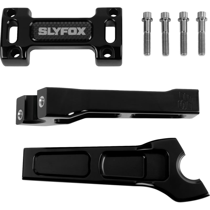 SLYFOX 0602-1523 SF-1001-06-B Handlebar Riser Kit straight - 1" clamping - 6" rise - black