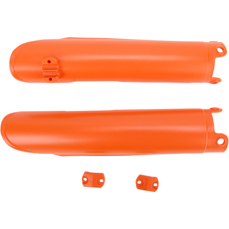 ACERBIS 0412-0147 2113740237 Replacement Fork Covers for KTM/Husqvarna — Fork Lower Fork Covers for Inverted Forks - KTM Orange
