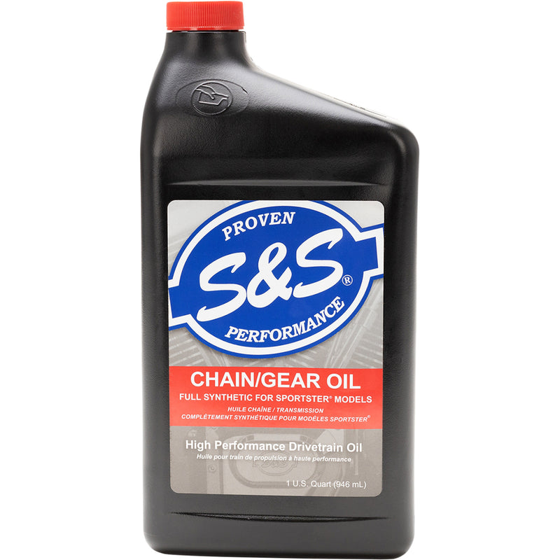 S&S CYCLE 3604-0008 153763 High Performance Full-Synthetic Sportster Chain/Gear Oil Synthetic Chain/Gear Oil - 1 U.S. quart
