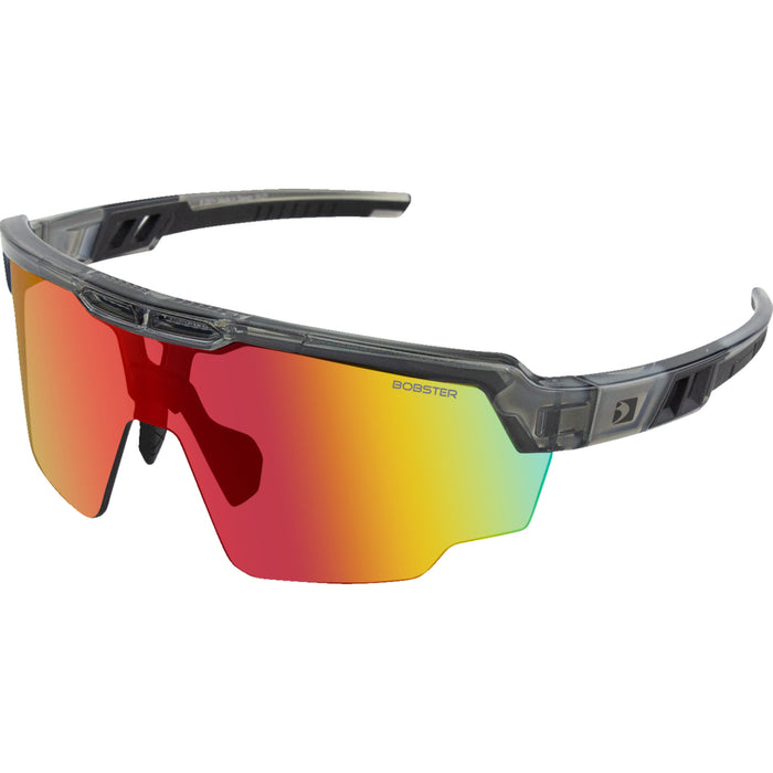 BOBSTER 2610-1488 BWHE01 Wheelie Sunglasses gloss clear gray - smoke black/red revo