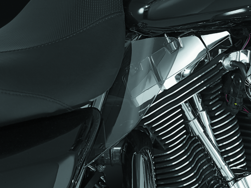 Kuryakyn 1188 Saddle Shields Heat Deflectors 97-07 Touring Smoke - Photo - Primary