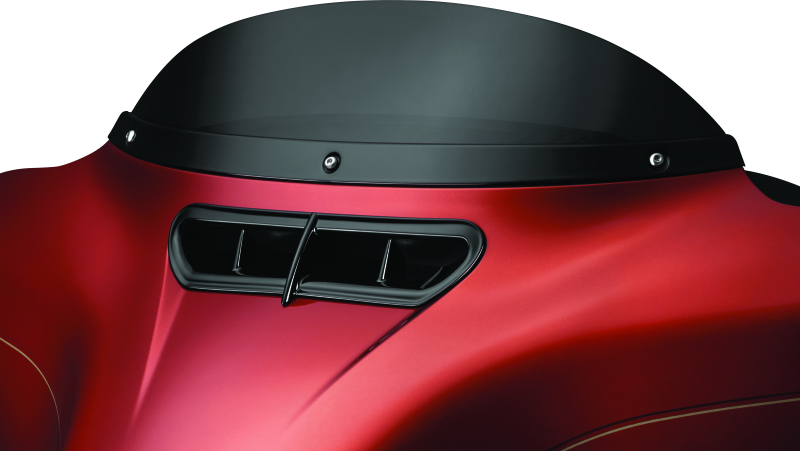 Kuryakyn 1389 Smooth Windshield Trim 14-Up Touring Gloss Black - User 1