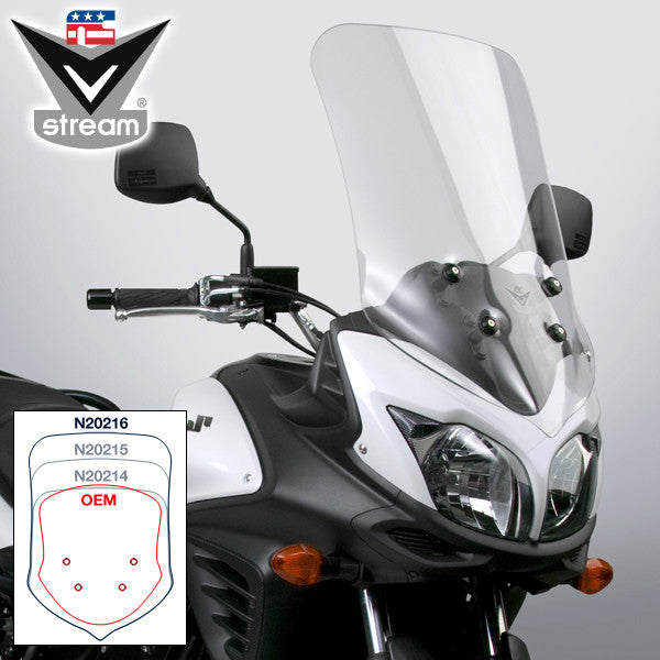 National Cycle Vstream Touring Windscreen Clear - N20216 Suzuki 650 Strom 2012