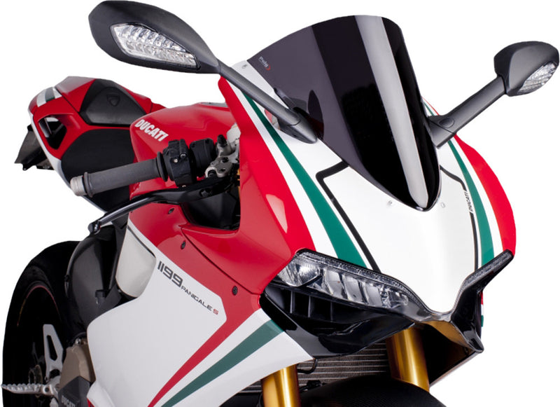 Puig Hi-Tech Parts Windscreen Racing Black - 5990N Ducati 1199 Panigale / 899 Panigale / Panigale 1299S Anniversario 2012-2015