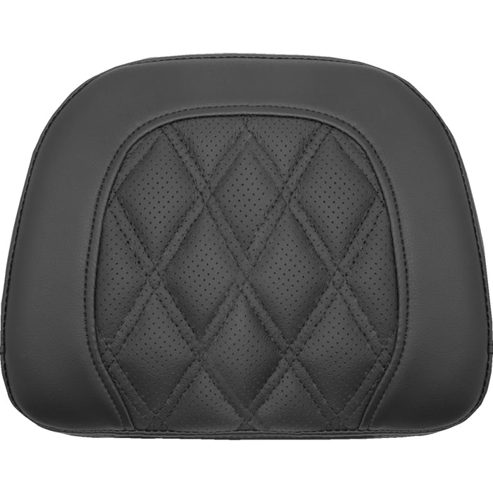 SADDLEMEN 0822-0535 061144 Touring Sissy Bar Pad Black - Lattice Stitch - Indian '14-'22