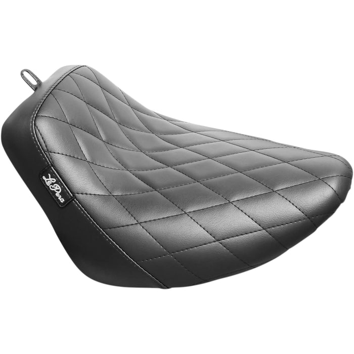 LE PERA 0802-1355 LYR-007DM Bare Bones Solo Seat - Diamond Stitch - Black - Softail '18-'23