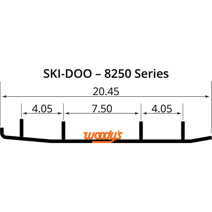 WOODY'S TSD4-8250 TSD4-8250 Trail Blazer IV™ Flat-Top® Wear Bars Wear Bar - Trail Blazer IV™ Flat-Top® - 6" - 60°