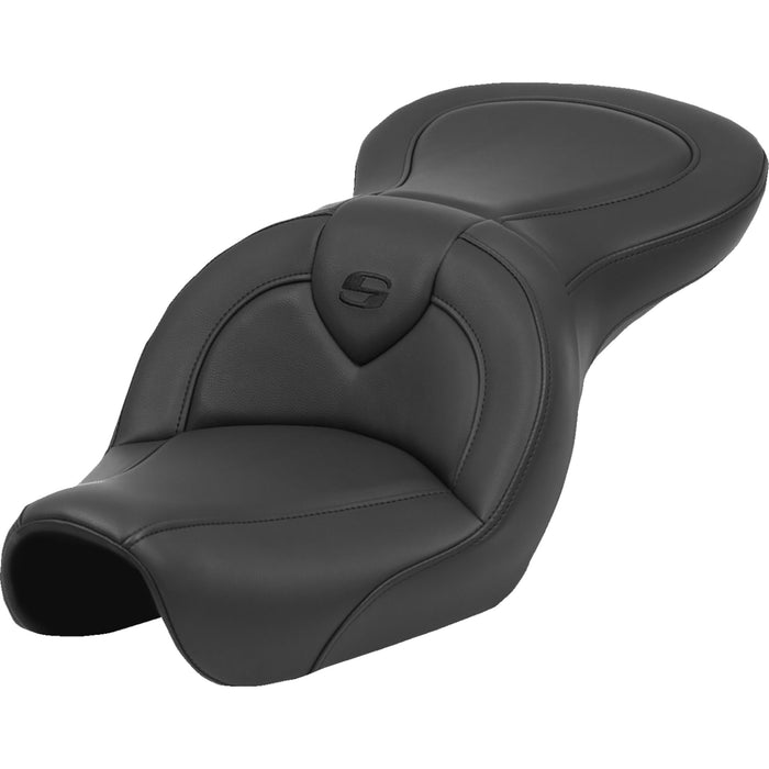 SADDLEMEN 0803-0734 804-04-187 Roadsofa™ Standard Reach Seat - Black Stitch - without Backrest - FXD '04-'05