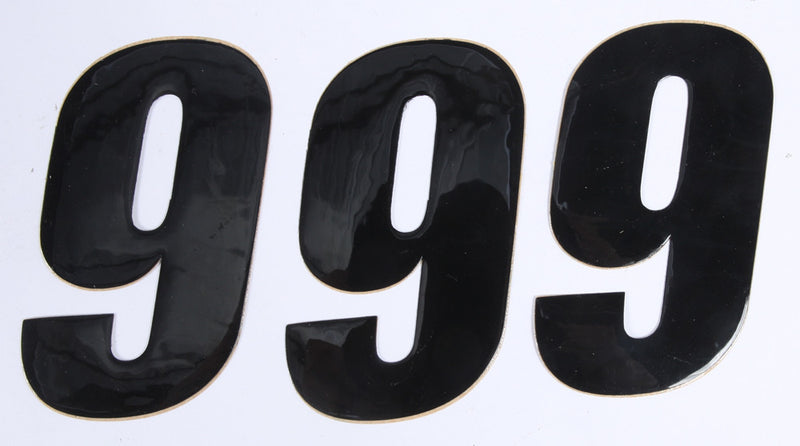 D'cor Visuals D-Cor Number 9 Black 4" 3/PK - 45-24-9