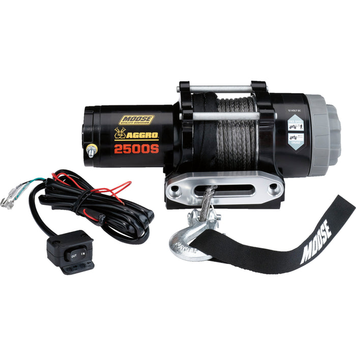 MOOSE OFFROAD 4505-0760 104307 Aggro Winch 2500 LB Winch - Synthetic Rope