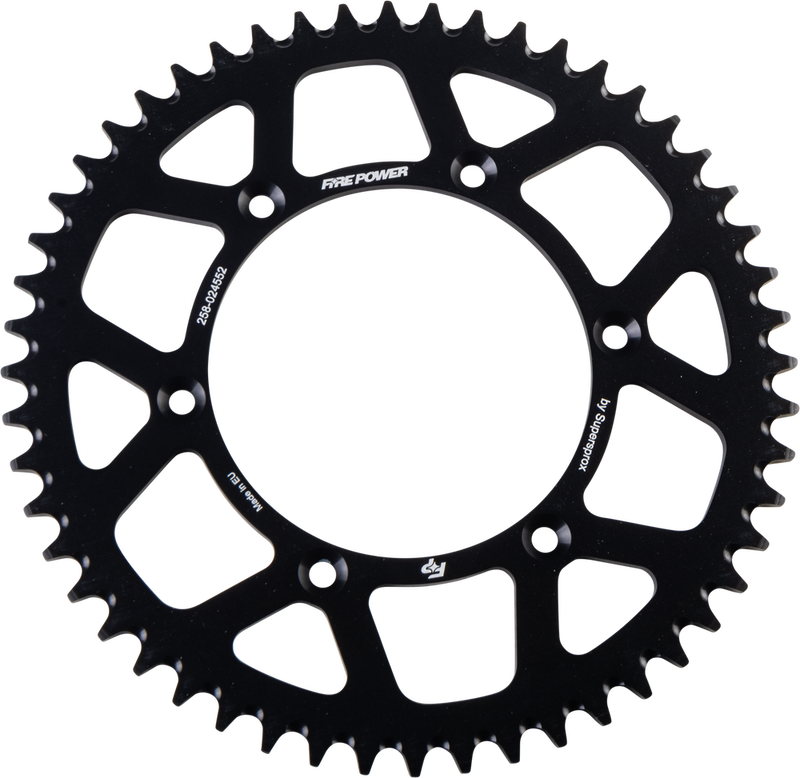 Fire Power 258-024552 FPA-245-52-BLK REAR SPROCKET ALUMINUM 52T BLK