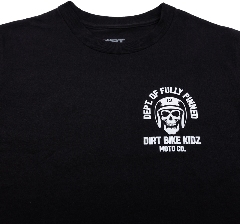 Dbk 325-00038YM YT-FPINNED-M FULLY PINNED YOUTH TEE BLACK YM