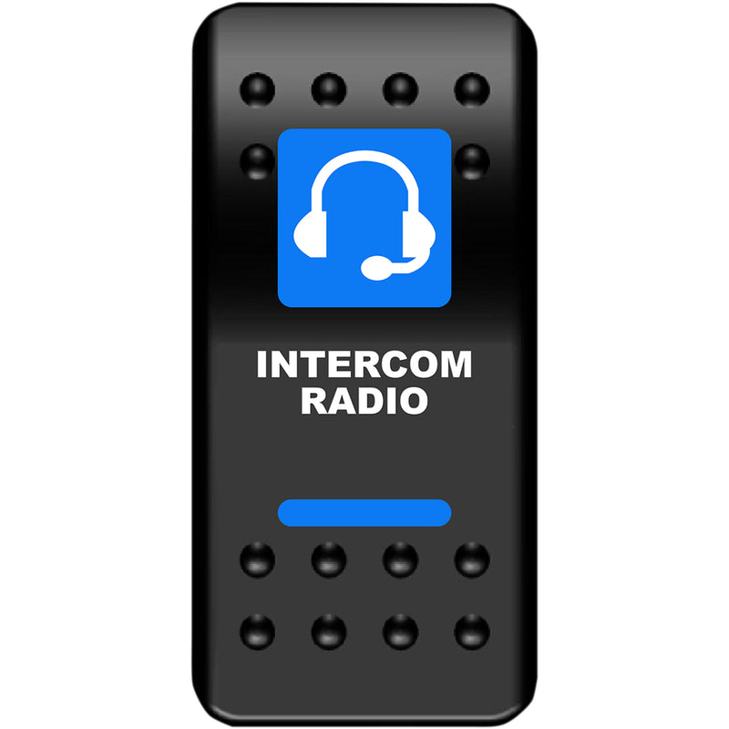 MOOSE OFFROAD 2106-0484 COM-PWR Rocker Switch intercom - blue
