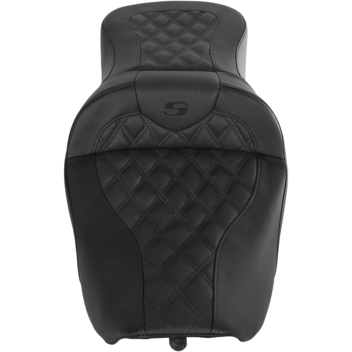 SADDLEMEN 0801-0943 897-06-182 Roadsofa™ Lattice Stitch Seat - Full Lattice Stitch - without Backrest - FLH '97-'07