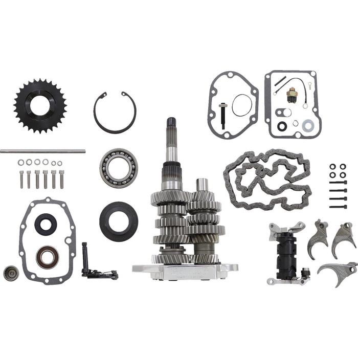 BAKER DRIVETRAIN 1103-0050 DD6-411L-02 Direct Drive 6-Speed Gear Set Direct Drive Gear Set - 6-Speed - Polished