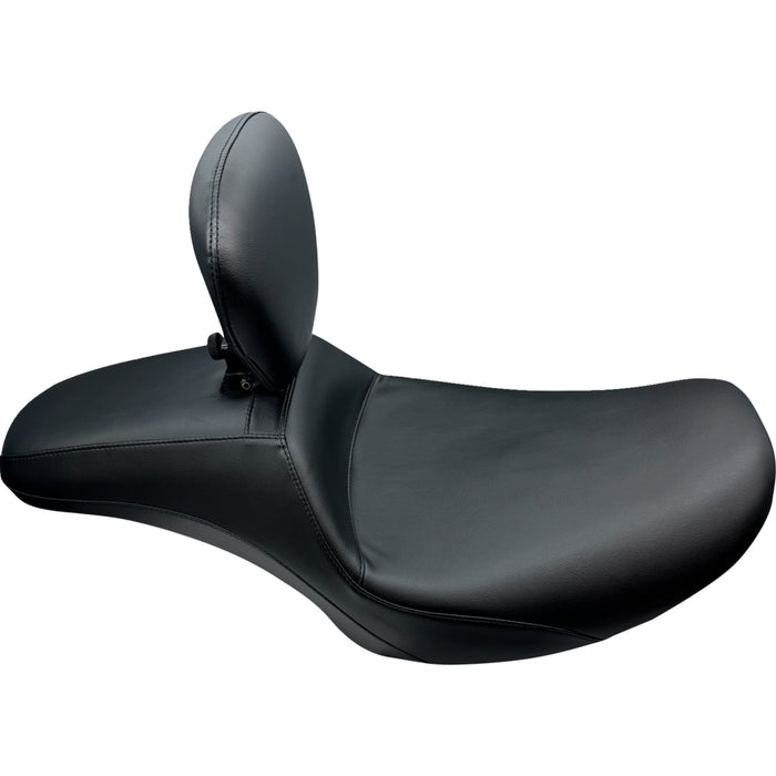 LE PERA 0801-1886 LV-987DLBR Outcast Daddy Long Legs Seat - w/ Backrest - Smooth - FLH/FLT '23-'24