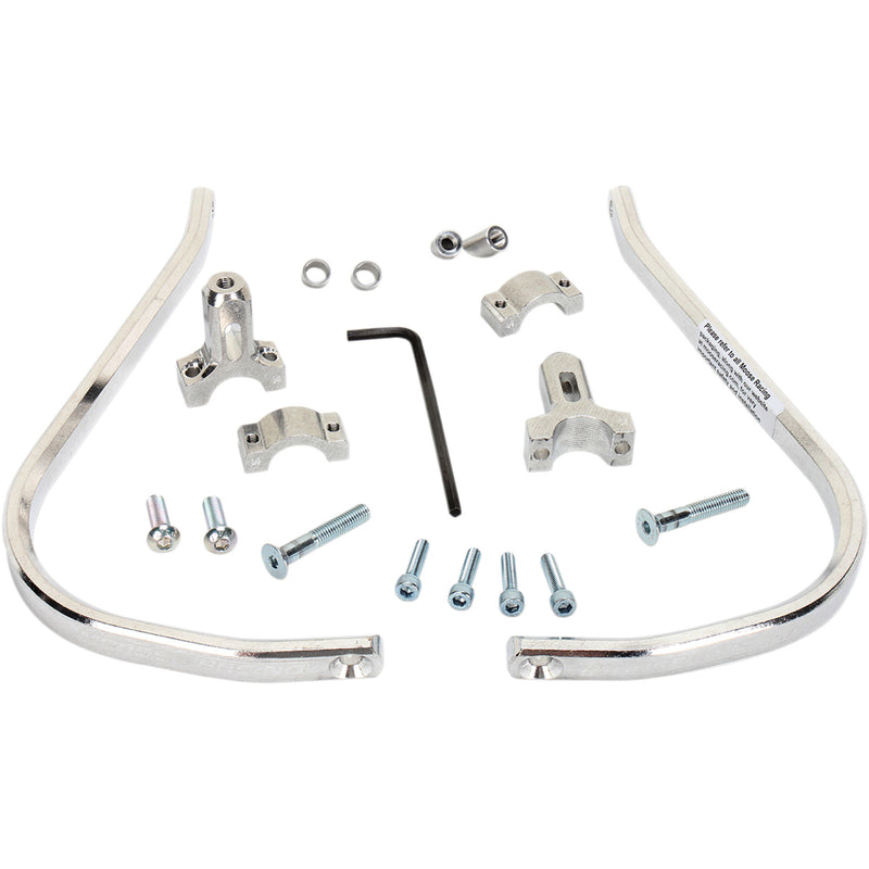 MOOSE OFFROAD 0635-1024 50-4014S Aluminum Handguards Handguards - Aluminum - 1-1/8" - Silver