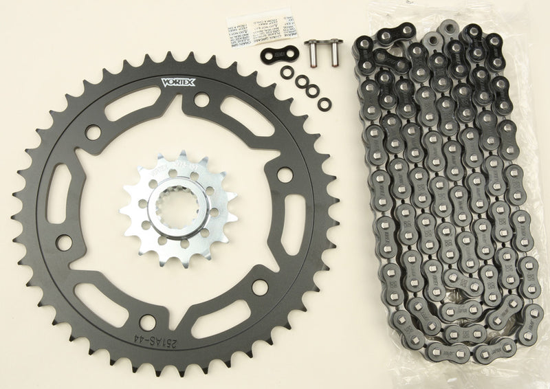 Vortex Sprocket Chain Kit Steel Steel 15/44T SIL SX3 520-112L Black - CK6343 Honda CBR600RR 2007-2017