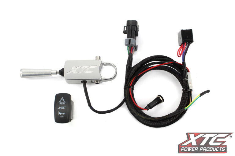 Xtc Power Products Auto Turn Signal Kit W Billet Lever AND Front DRL Lights Kawasaki Mule - ATS-L-KAW-MPRO-DRL Kawasaki Mule 2017-2025