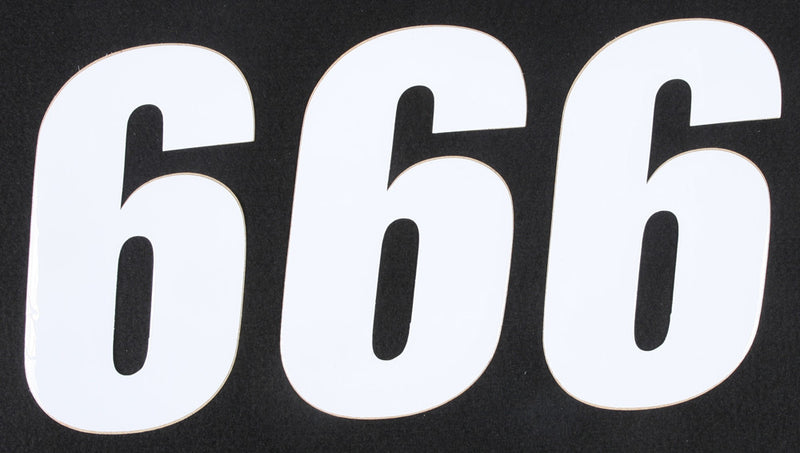 D'cor Visuals D-Cor Number 6 White 6" 3/PK - 45-16-6