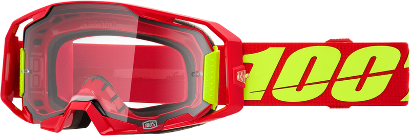 100% 610-5306 50059-00005 ARMATIC GOGGLE RED CLEAR LENS