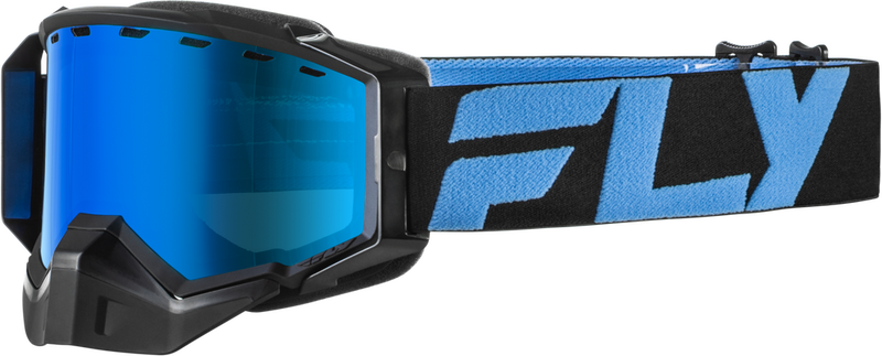 Fly Racing 37-50385 37-50385 ZONE SNOW GOGGLE BLK/BLU W/SKY BLUE MIR/BLUE LENS