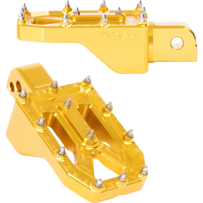 THRASHIN SUPPLY CO. 1620-2780 TSC-2022-5-SR Aggressor Footpegs rear - gold