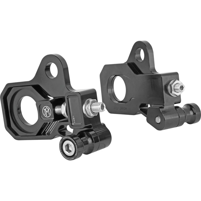 PERFORMANCE MACHINE (PM) 0214-1991 0117-0028M-B Axle Adjuster Kit - Black - Rear