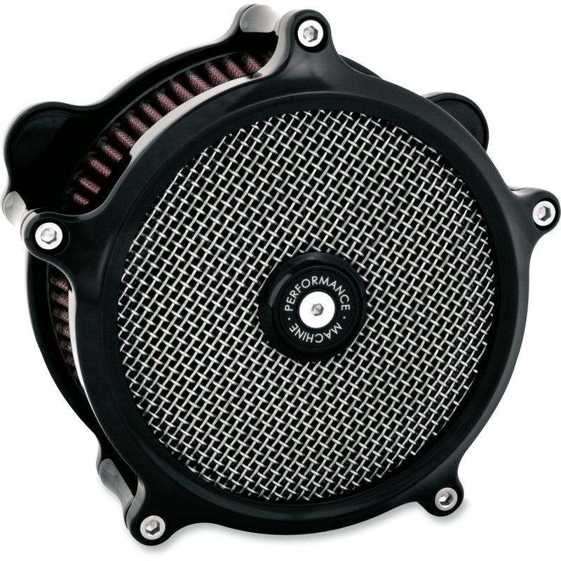 Performance Machine (pm) Super Gas Versatile Air Cleaner - 0206-2165-B For Harley Touring 2023-2026