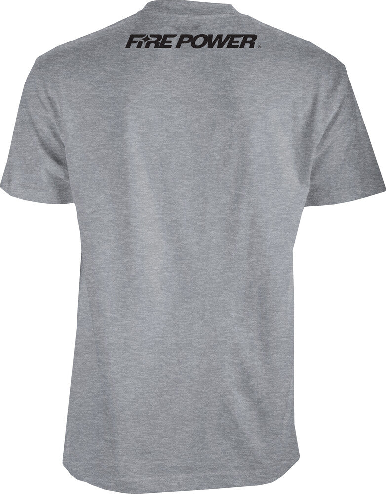 Fire Power 99-8111X 99-8111X FIRE POWER TEE GREY HEATHER XL